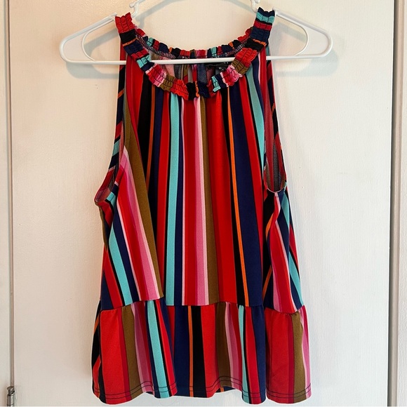 Striped peplum tank top (size XL) - Picture 4 of 7